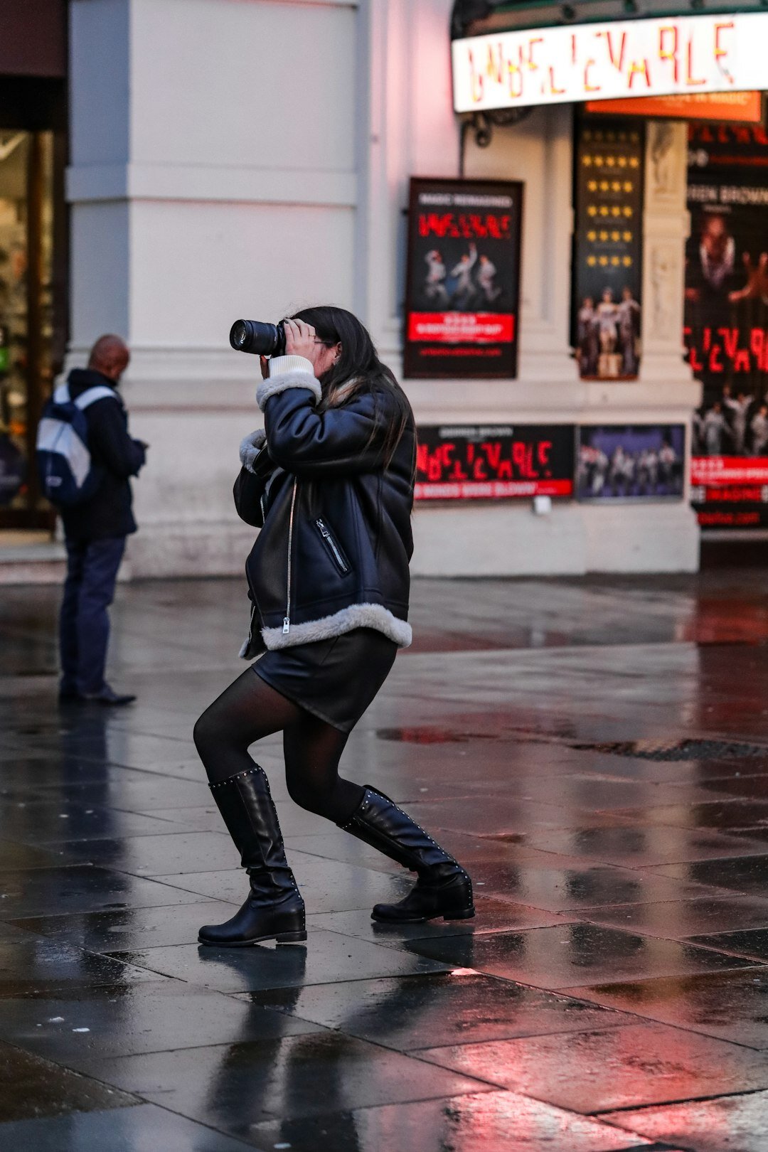 paparazzi following celebrity