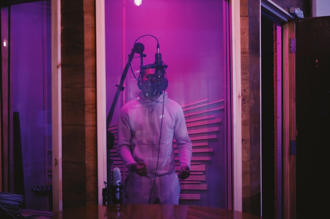 artist in recording studio