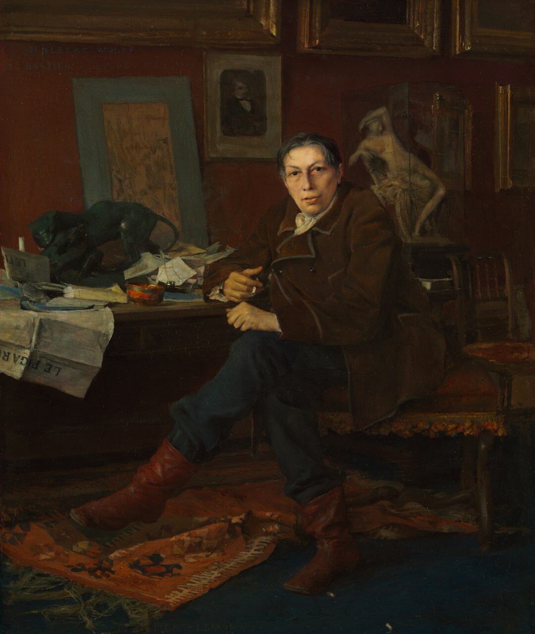 Portrait of the editor-in-chief in a study